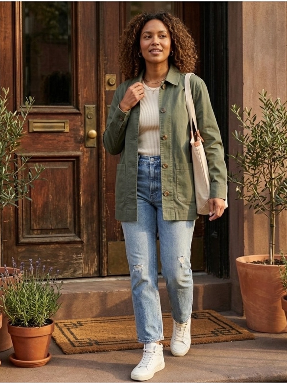 NWT Pact Organic Daily Twill Oversized Lightweight Jacket XXS / XS / S